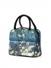 Oil Painting Insulated Lunch Bag with Zip Closure and Outside Pocket